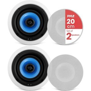 Pyle 8in In Ceiling Speakers PIC8E 300W 2 Way 8 Ohm Home‎ Audio Pair